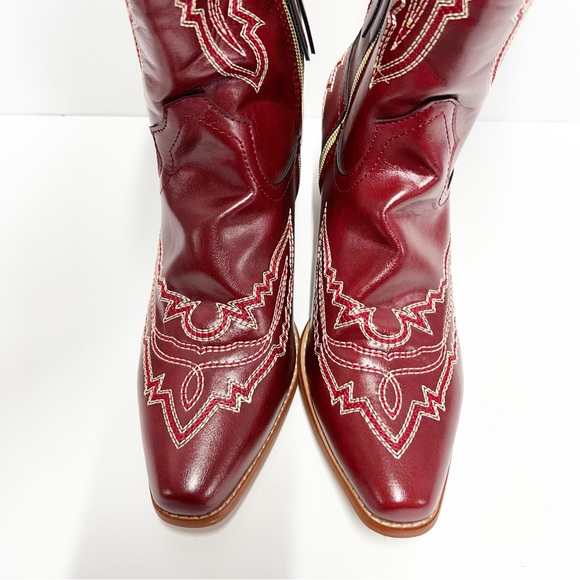 Women’s Red Cowboy Boots Western Cowgirl size EU 38 women’s 7.5 - Picture 3 of 11